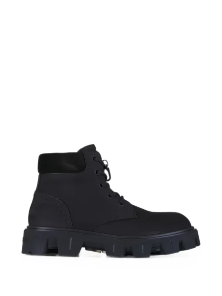 Botine Moncler din piele de căprioară chunky negru