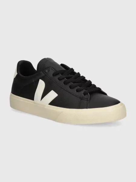 Sneakerși Veja Campo din piele negru