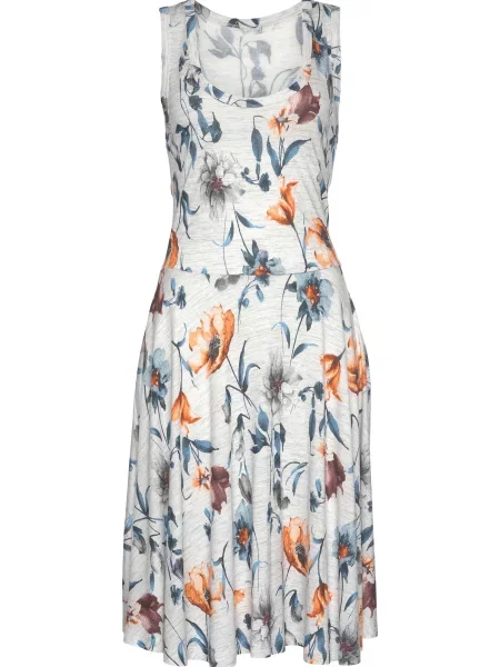 VIVANCE Poletna obleka pegasto / petrol / oranžna / temno rdeča siva