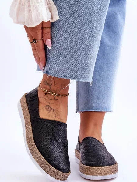 Kožené espadrilky Big Star Shoes černé