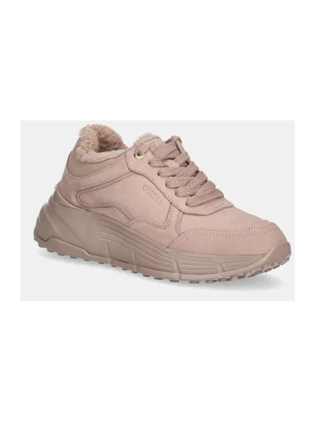 Guess sneakersy nubukowe różowy