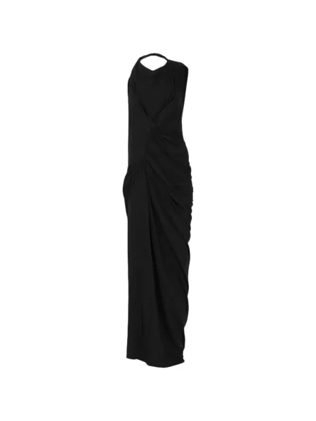 Rochie Entire Studios drapată cu gât halter de costum negru