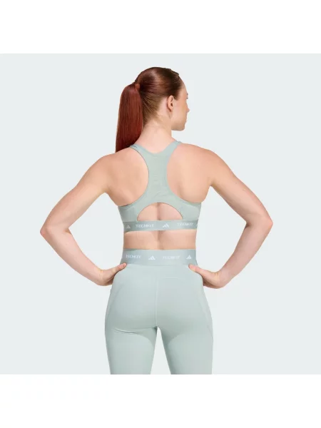 Biustonosz adidas TECHFIT szaro-zielony XS szary