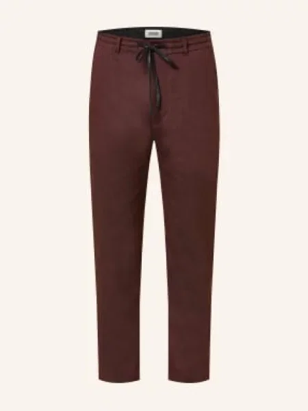 Drykorn Spodnie Deger W Stylu Dresowym Regular Fit Z Lnem rot