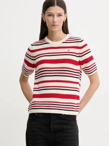 Kratka majica Tommy Hilfiger rdeča