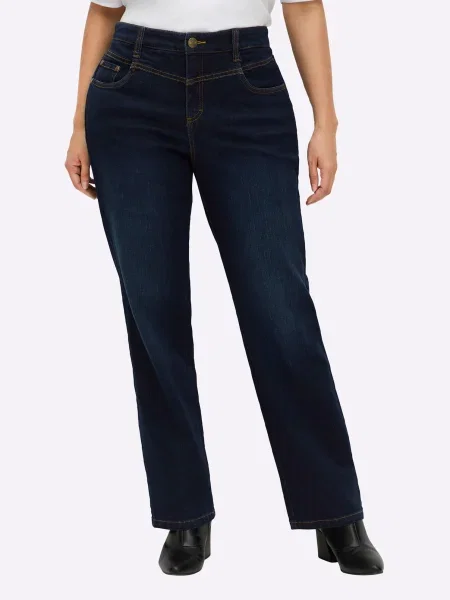 SHEEGO Jeans închis albastru