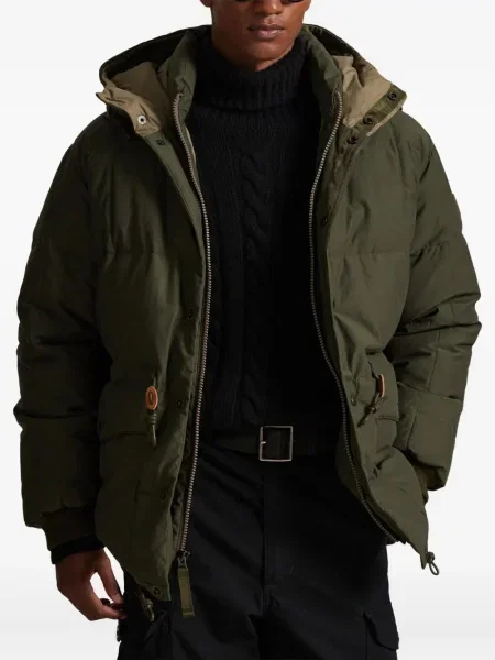 Ριγέ polo Polo Ralph Lauren με κουκούλα με αυτόγραφο λευκό