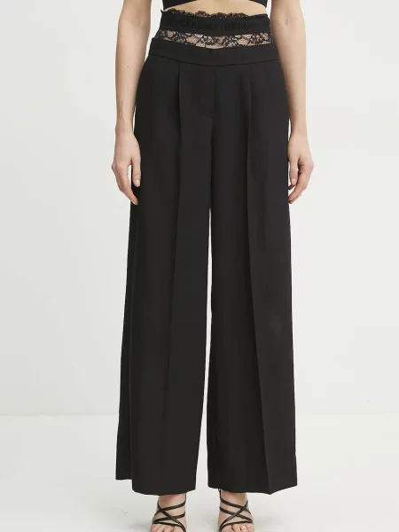 Ermanno Scervino pantaloni femei drept high waist negru