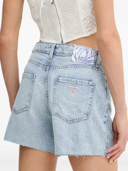 Pantaloni scurți din denim Guess albastru