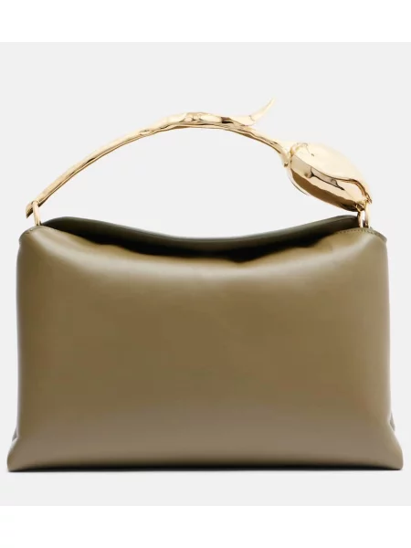 Geanta de piele Erdem din piele verde