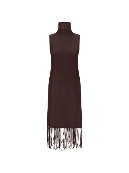 Rochie midi Herno cu franjuri maro