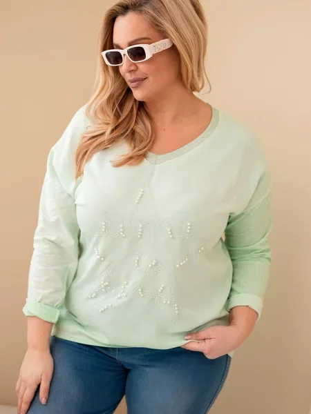 Bluzka Kesi Włoski z perełkami