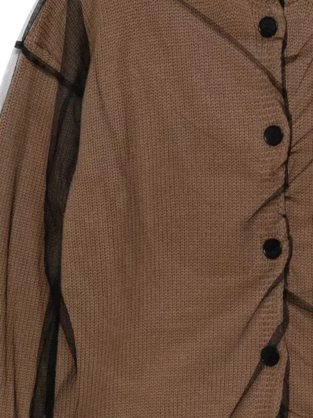Cardigan Msgm din tul maro