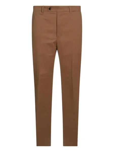 Hlače Incotex smeđa