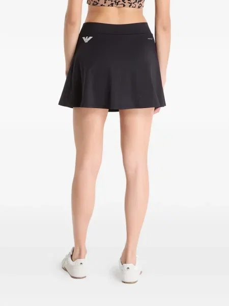 Mini suknja Ea7 Emporio Armani s printom lepršave crna