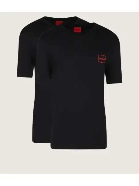 HUGO Set de tricouri﻿ Dugopak negru