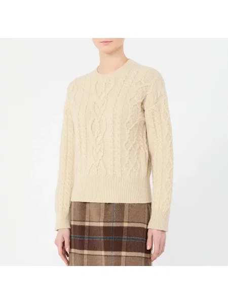 Dzianinowy sweter Weekend Max Mara beżowy