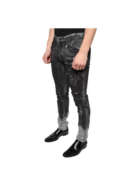 Skinny jeansy skinny Dolce And Gabbana czarne