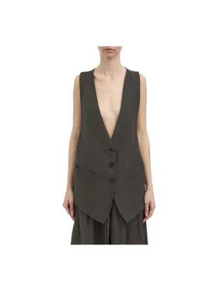 Lniana kamizelka Andrea Ya'aqov brązowa