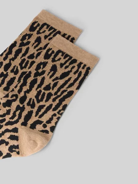Skarpety z mieszanka bawełny ze zwierzęcym nadrukiem Joop! Collection beżowe