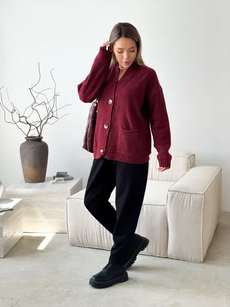 Кардиган ART KNIT бордовий