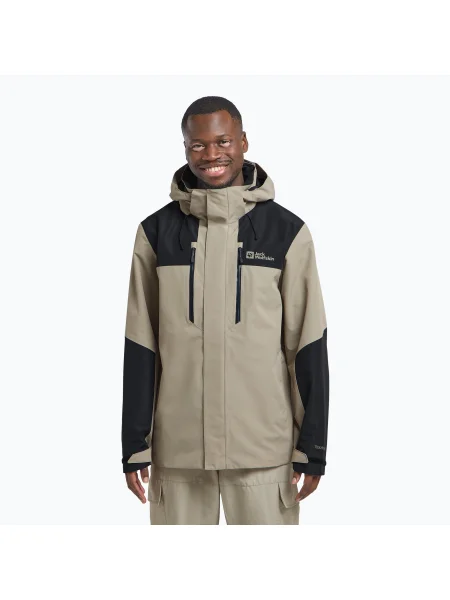 Jack Wolfskin Outdoorová bunda Jasper 2l sivá
