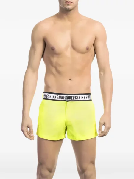 Slip de baie Bikkembergs cu autograf galben