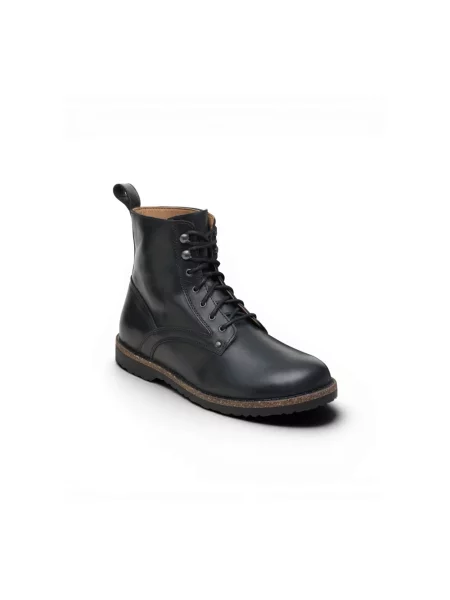 Botki Birkenstock skórzane czarne