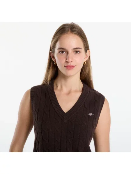 Елек Gant Lambswool Cable Knit Vest Light Ochre M