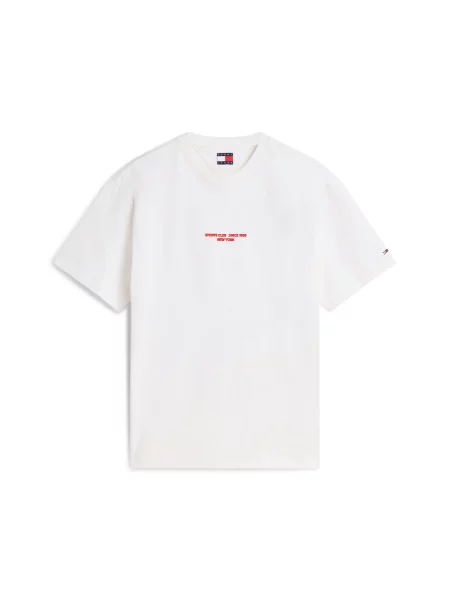 Tommy Jeans Majica modra / pastelno rumena / rdeča bela