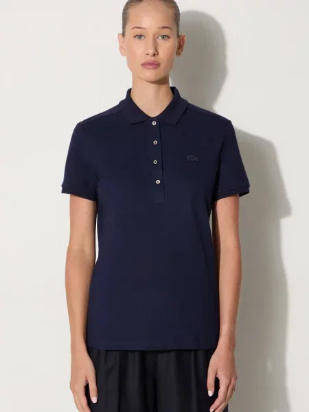 Футболка Lacoste з коміром синій