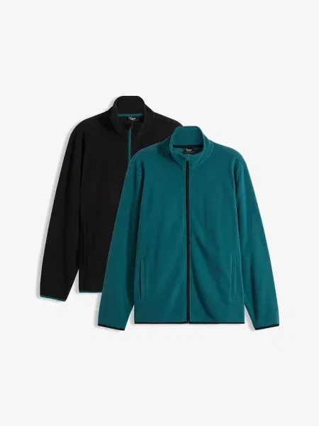 Bluza rozpinana z polaru 2 szt. niebieska