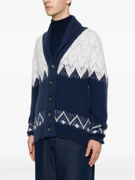 Gulerat cardigan Eleventy tricotate albastru