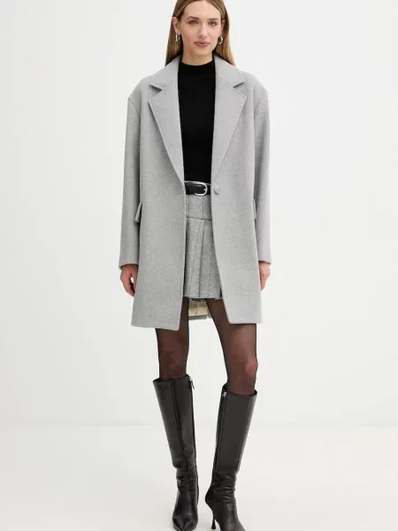 Пальто з додаванням вовни BOSS Orange помаранчеве