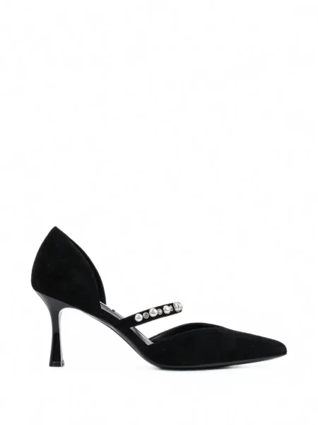 Pantofi cu toc Karl Lagerfeld cu perle negru