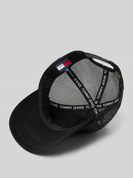 Czapka z daszkiem z wyhaftowanym logo Tommy Jeans czarna