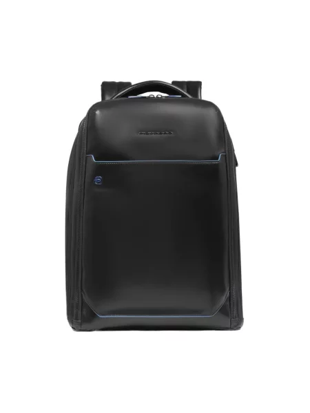 Torba na laptopa Piquadro w kratę czarna