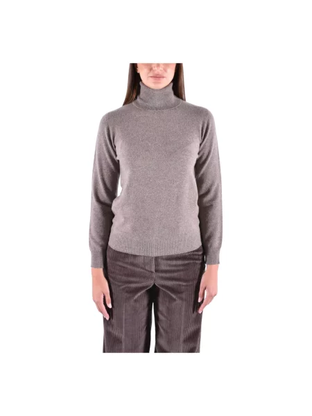 Sweter z golfem Kangra z kaszmiru brązowy