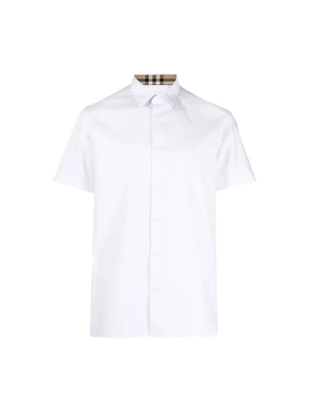 Koszula z krótkim rękawem Burberry casual biała