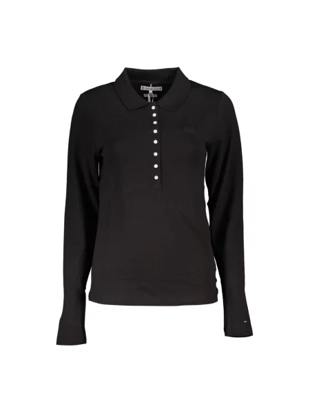 Długi polo Tommy Hilfiger z długim rękawem czarne
