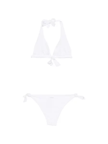 Bikini Fisico cu legături alb
