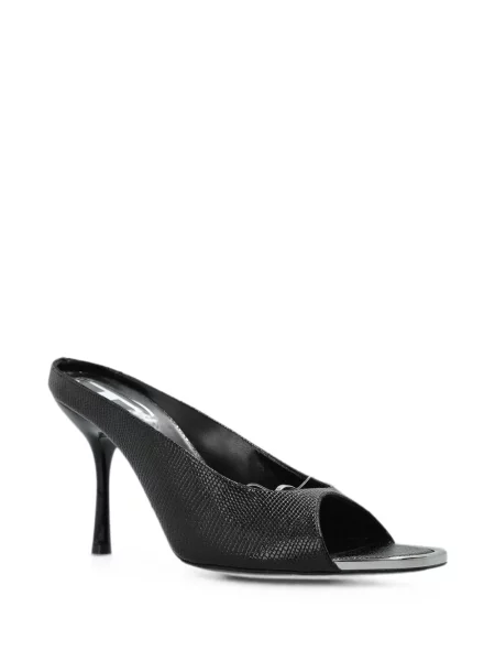 Papuci tip mules Diesel din piele negru