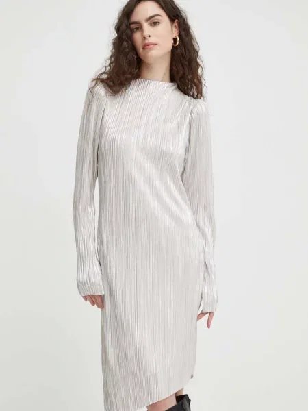 Сукня Bruuns Bazaar midi пряма срібний