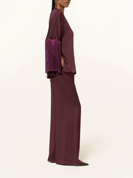 Antonelli Firenze Spodnie Typu Marlene Z Satyny rot