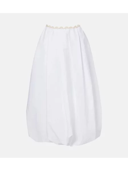 Fustă midi Magda Butrym până la genunchi alb