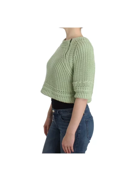 Krótki sweter Ermanno Scervino zielony