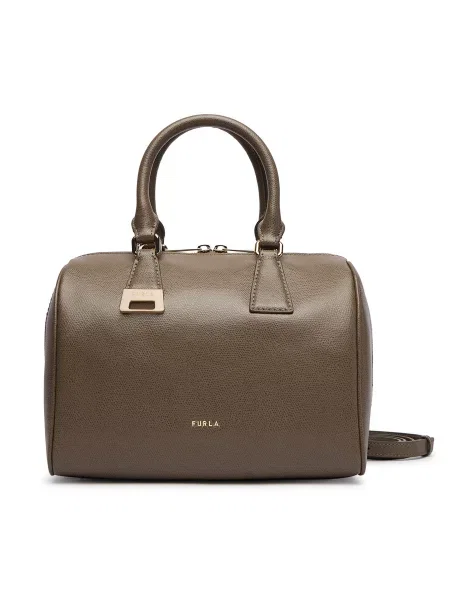 Furla Дамска чанта Olivia M Boston Тъмнобежов