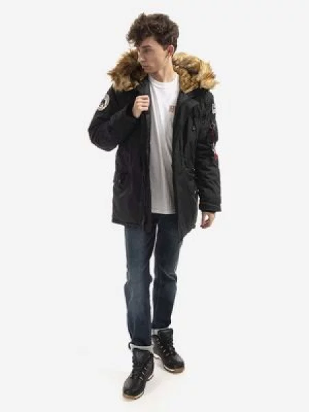 Μπουφάν Alpha Industries Polar Jacekt μαύρο
