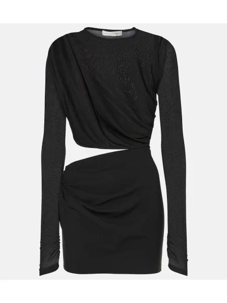 Drapirana obleka Christopher Esber z draperijo črna