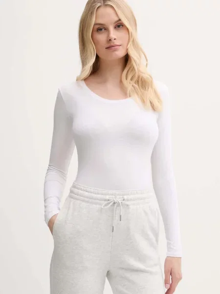 Домашна блуза с дълги ръкави Polo Ralph Lauren бяло